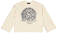 Load image into Gallery viewer, All Seeing Eye | Raw Edge Long-Sleeve | Cream