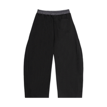 Load image into Gallery viewer, Plaid Waistband Barrel Sweatpants | Black
