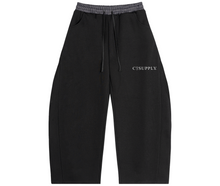 Load image into Gallery viewer, Plaid Waistband Barrel Sweatpants | Black
